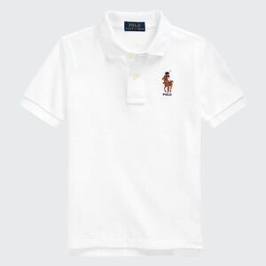 POLO RALPH LAUREN Boys’ Bear Short-Sleeve Knit Polo Shirt SZ 7